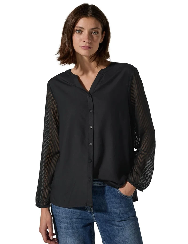 Cecil EOS_Structure Mix Blouse - 206_B344946_10001
