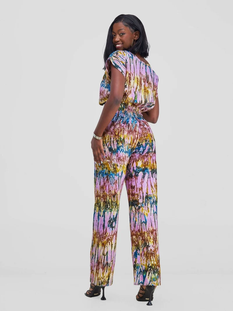 Tropical Breeze Pant Set - Coral Pink