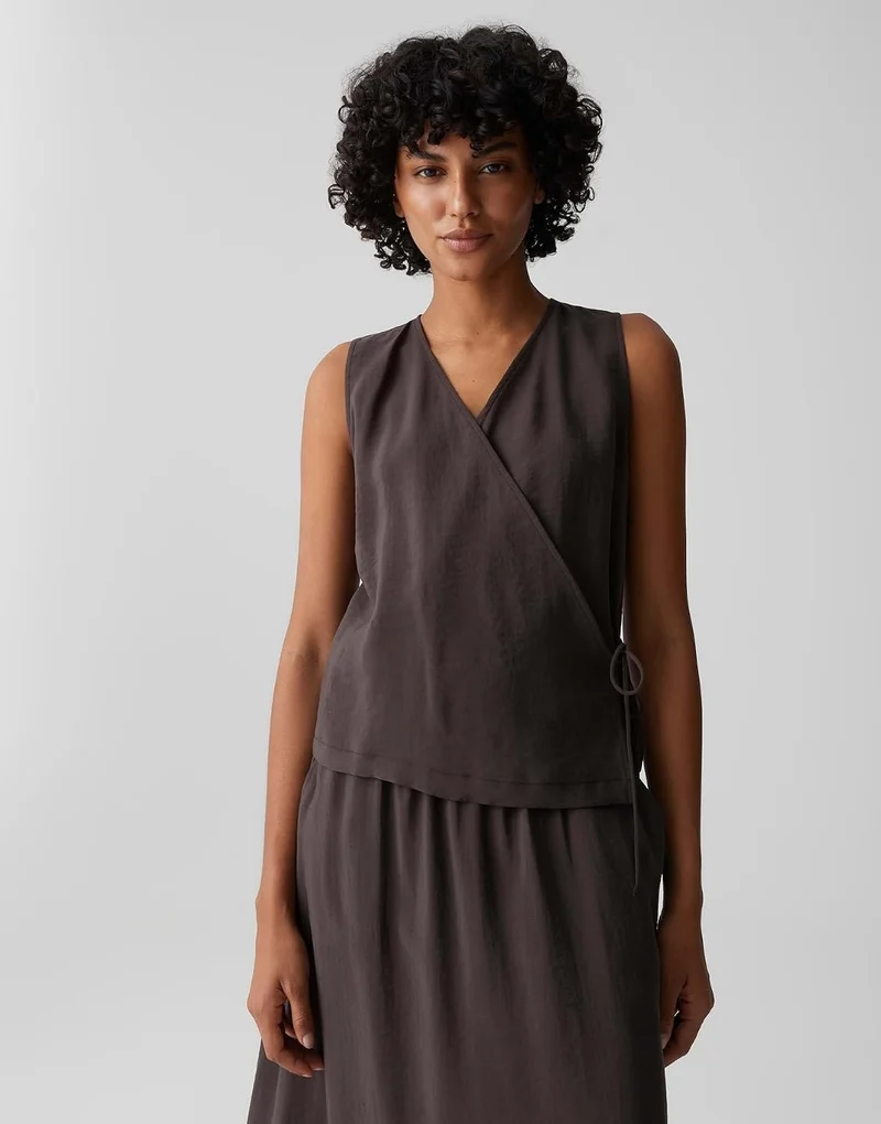 Opus Damen Bluse Braun