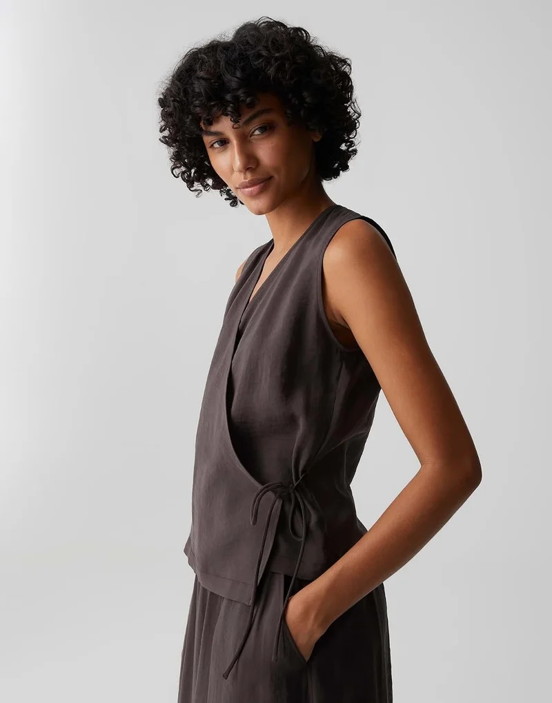Opus Damen Bluse Braun