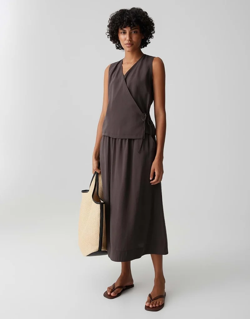 Opus Damen Bluse Braun