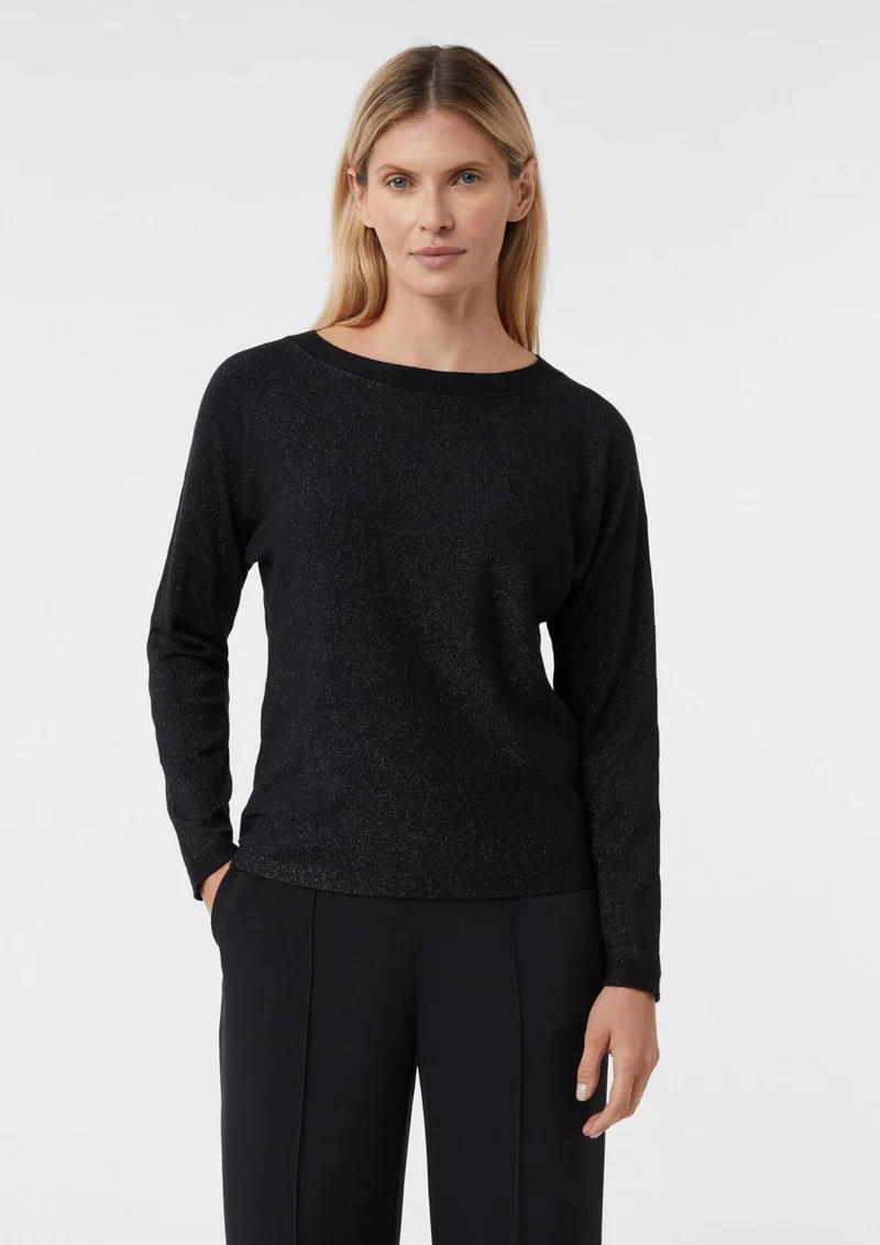 Comma Strickpullover grau