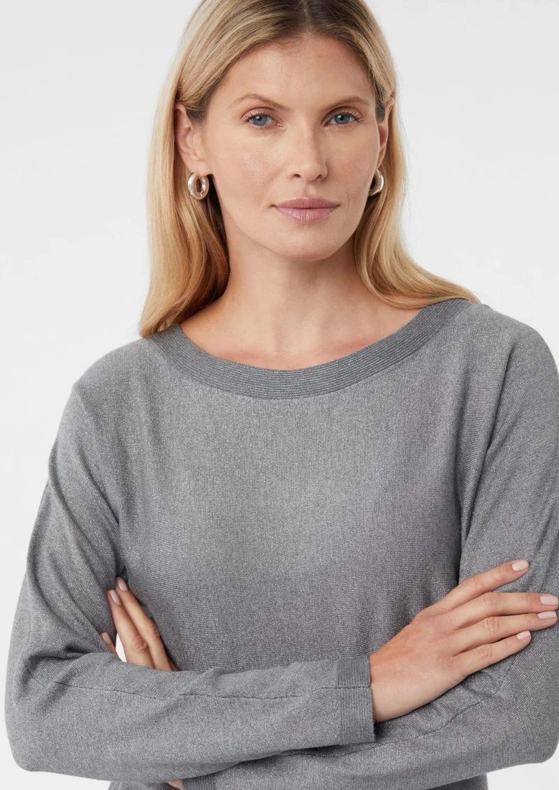 Comma Strickpullover grau