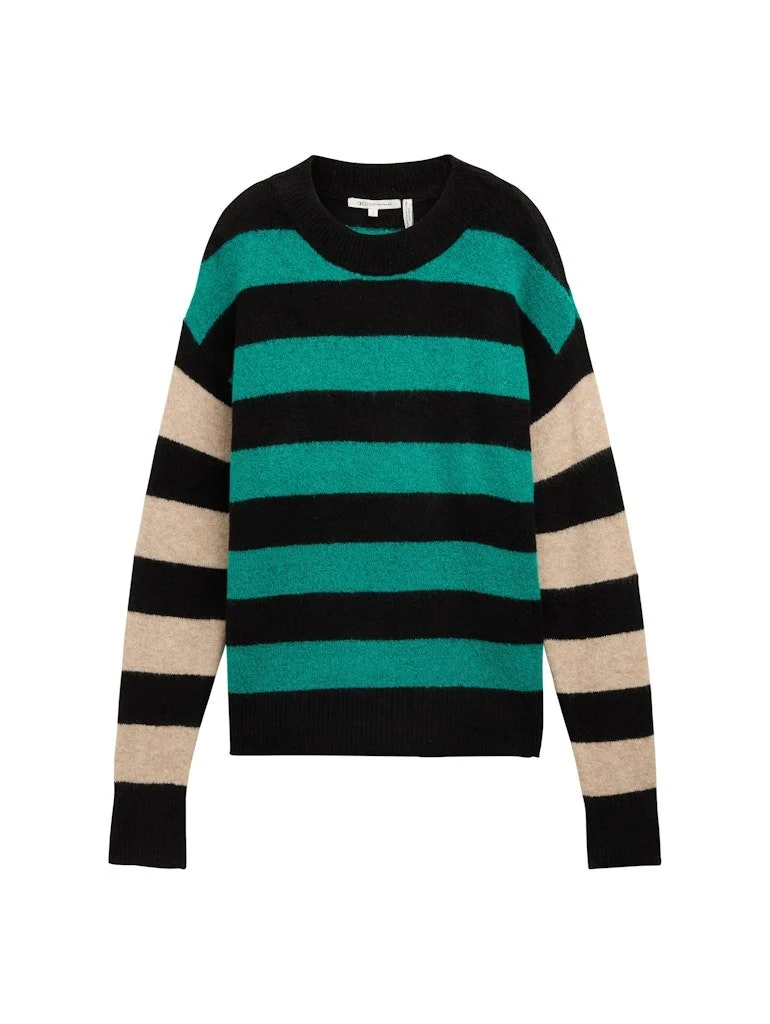 Tom Tailor Denim Female stripe patch pullover - 71928_1043339_35937
