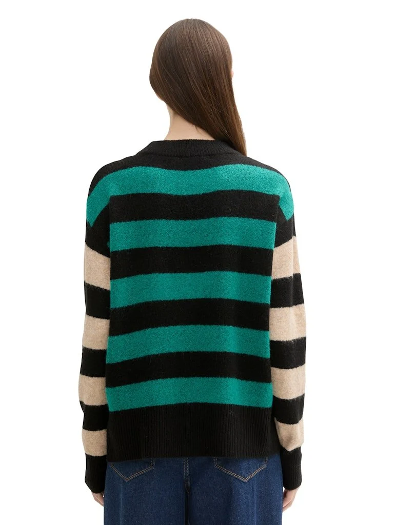 Tom Tailor Denim Female stripe patch pullover - 71928_1043339_35937