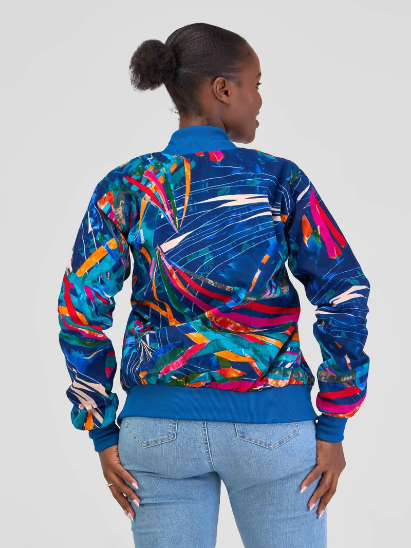 Marumara Creations Tula Bomber Jacket - Turquoise