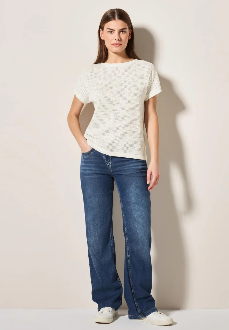 CECIL TOS Ajour Knit T-Shirt - 71621_B323357_13474