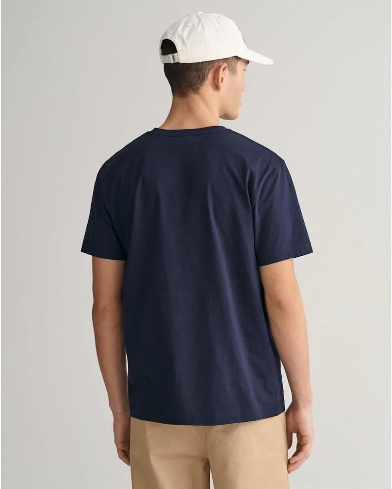 Rundhals T-Shirt blau (L|blau)