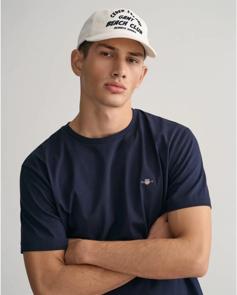 Rundhals T-Shirt blau (L|blau)