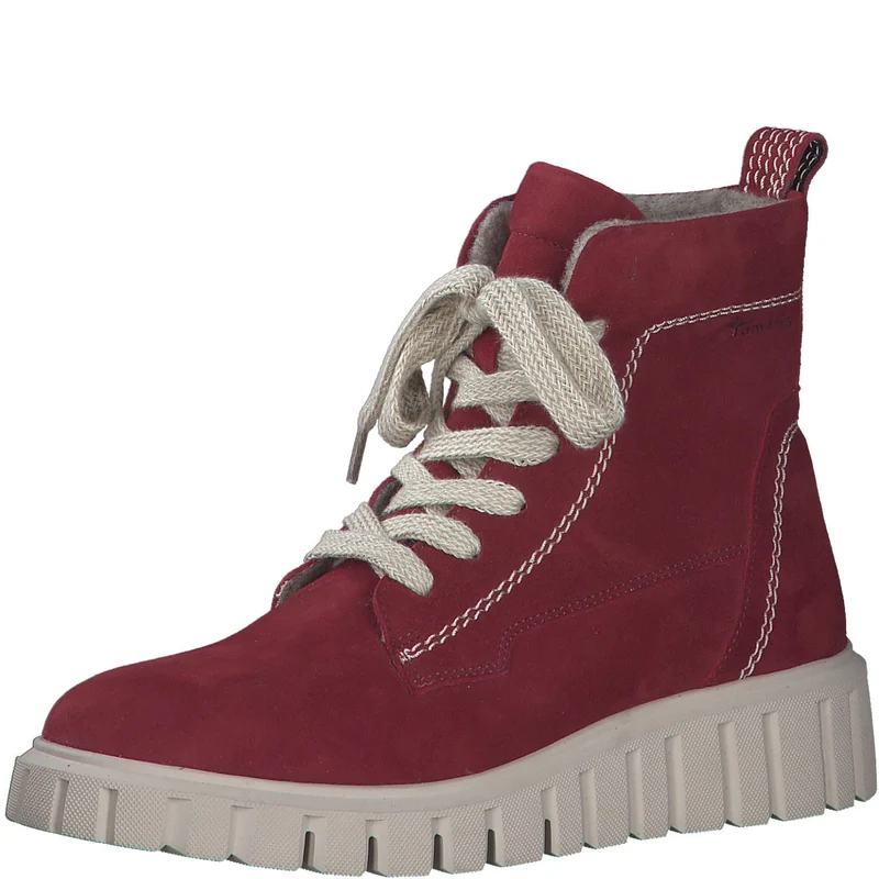 Tamaris Schnür-Stiefeletten Damen Dunkelrot