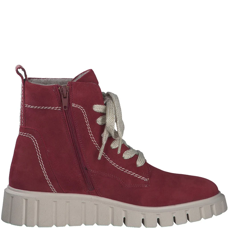 Tamaris Schnür-Stiefeletten Damen Dunkelrot