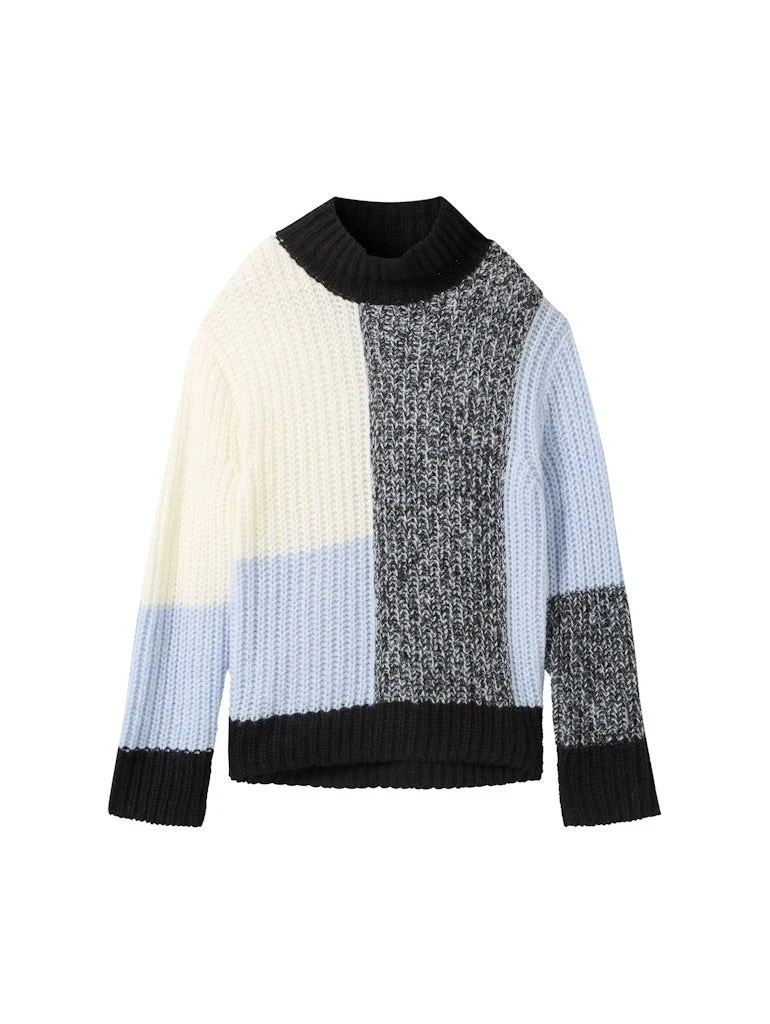 Tom Tailor Women knit patched mock-neck - 71928_1044093_36590