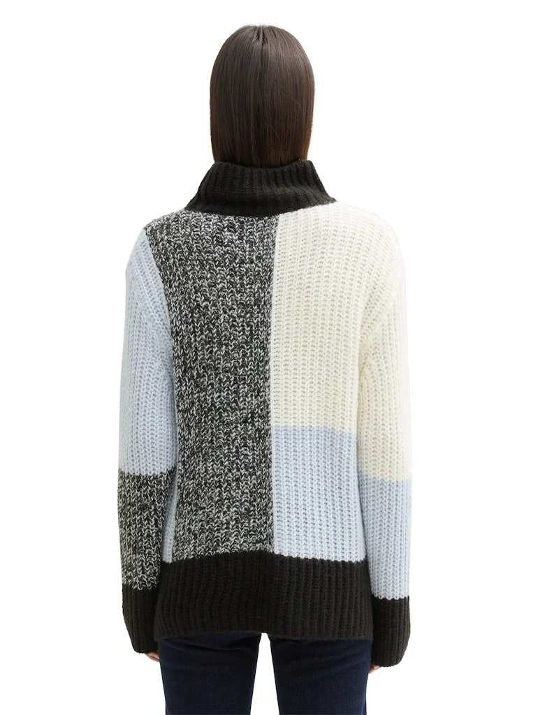 Tom Tailor Women knit patched mock-neck - 71928_1044093_36590