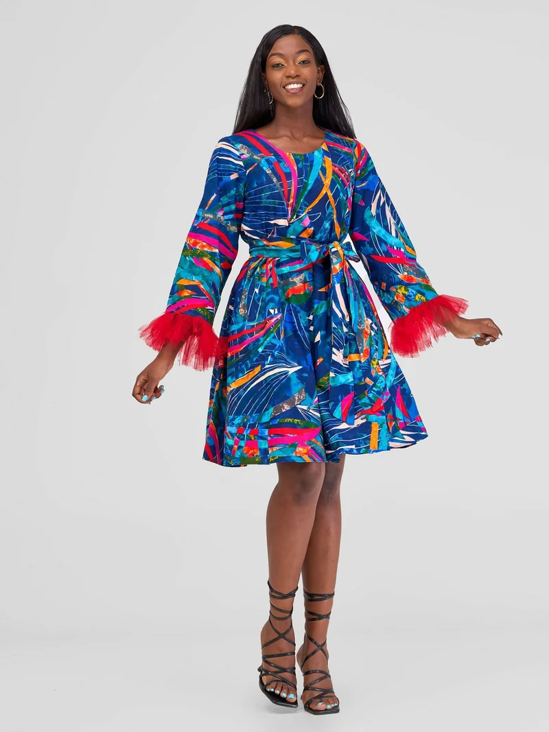 Marumara Creations Tausi Shift Dress - Turquoise