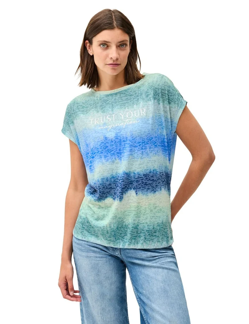 CECIL EOS_Burnout T-shirt with FP - 71621_B323069_36661