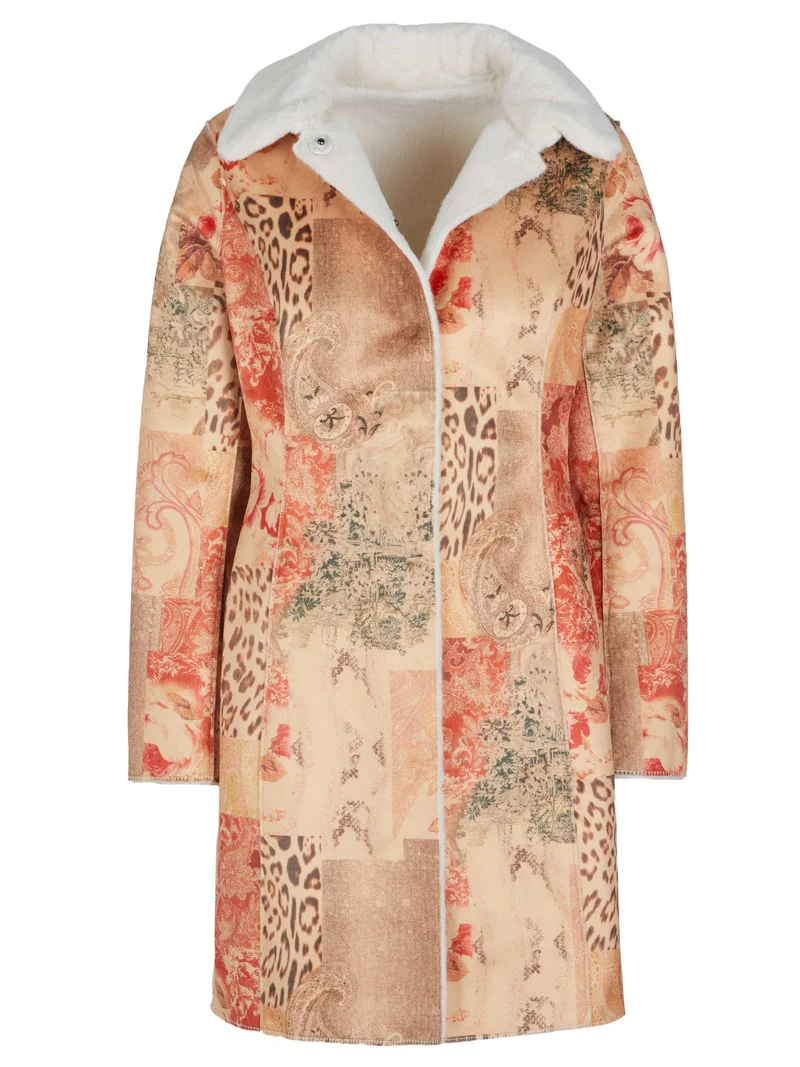 GUESS Wendemantel REVIVAL PATCHWORK orange/ creme