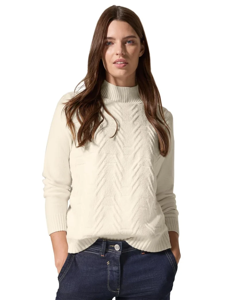Cecil EOS_Jacquard Pullover solid - 2_B302813_13209