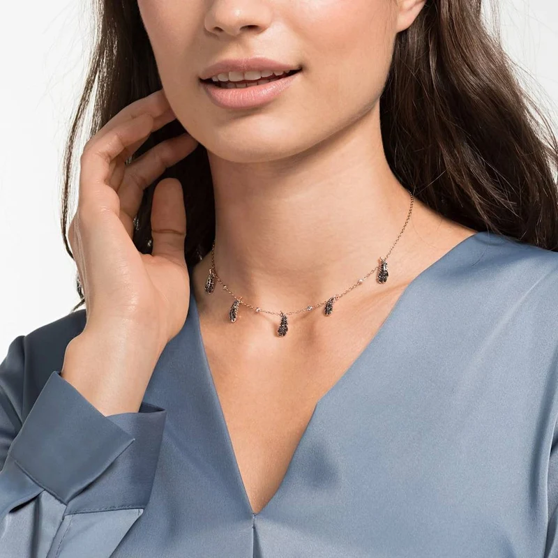 Swarovski NAUGHTY:NECKLACE CHOKER JET/CRY/ROS 5497874
