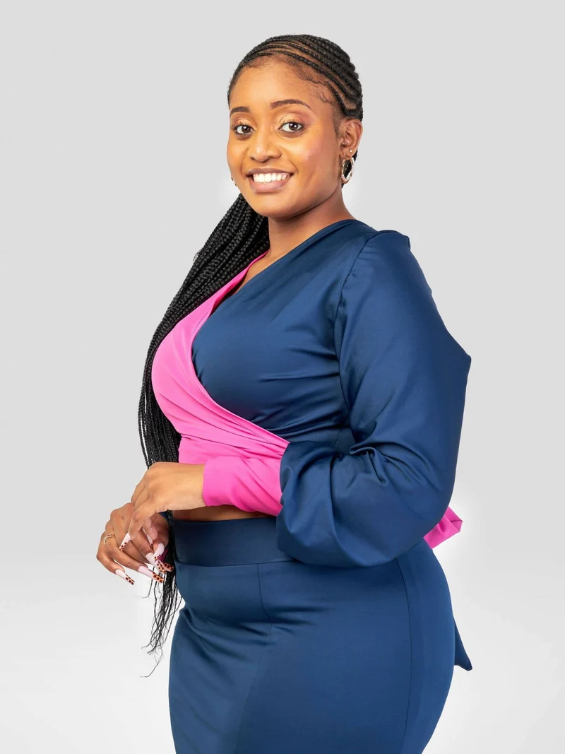 Juka Closet 2 Piece Wrap Top and Skirt - Navy Blue