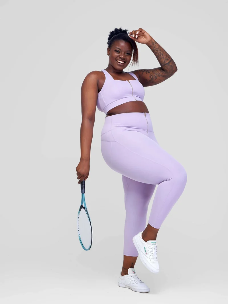 Fabtive Bella Sleeveless Set - Purple