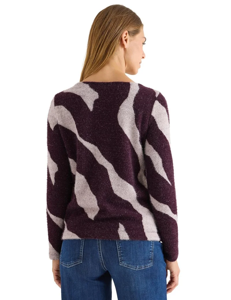 CECIL TOS Big AOP Feather Yarn T-Shi - 71621_B324143_26855