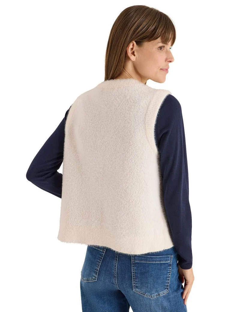 CECIL Open feather yarn vest - 71621_B254054_16835