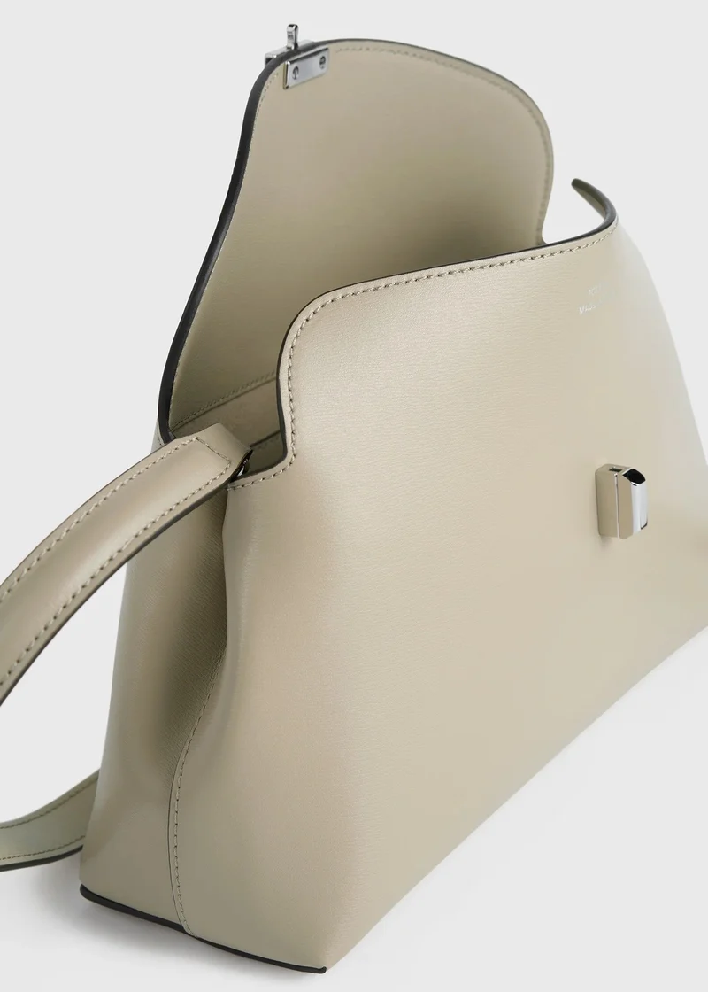 TOTEME Tasche Damen T Lock Leather Clutch Fawn Braun 234 WAL944 LE0004