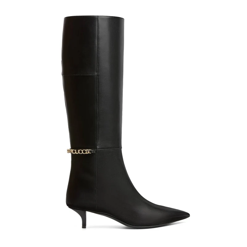 Gucci Damen Signoria Kniehoher Stiefel Schwarz 794392-AADRK-1000