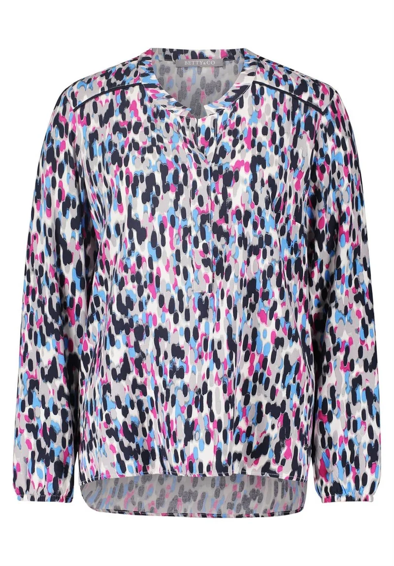 Betty & Co Bluse Kurz 1/1 Arm, Dark Blue/Blue - 100611272
