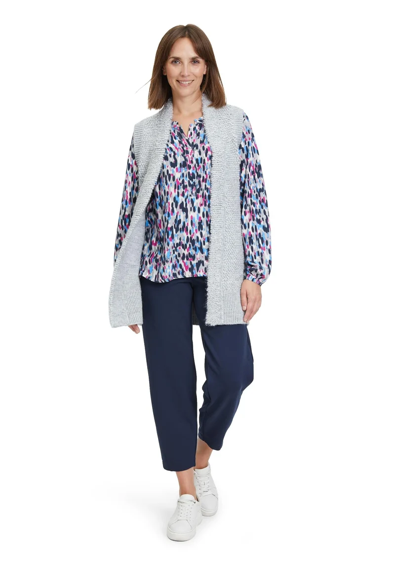 Betty & Co Bluse Kurz 1/1 Arm, Dark Blue/Blue - 100611272