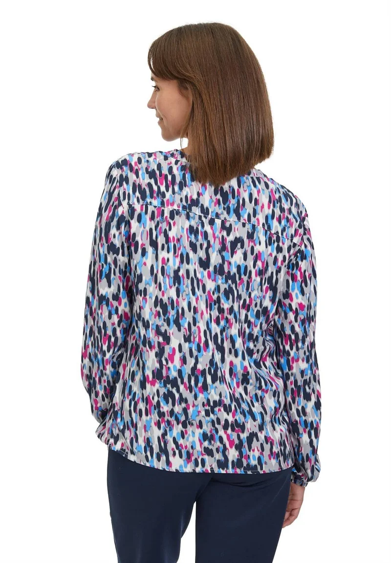 Betty & Co Bluse Kurz 1/1 Arm, Dark Blue/Blue - 100611272