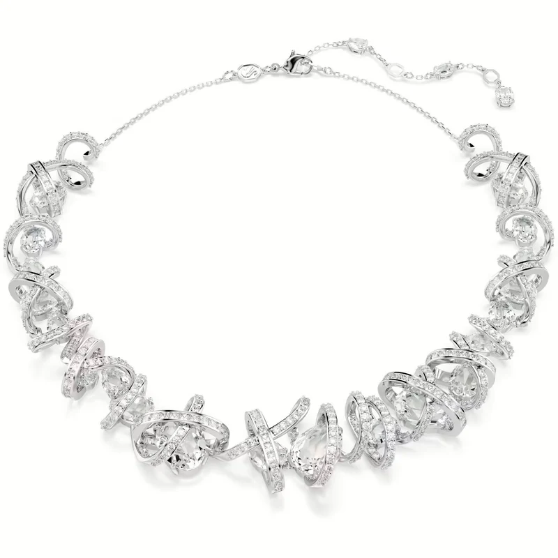 Swarovski Schmuck Halskette Unisex Hyperbola Halskette Weiß Rhodiniert 5698546