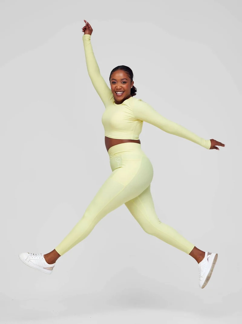 Fabtive Maridadi Long Sleeved Set - Yellow