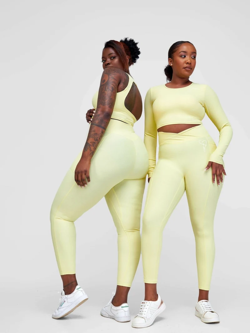 Fabtive Maridadi Long Sleeved Set - Yellow