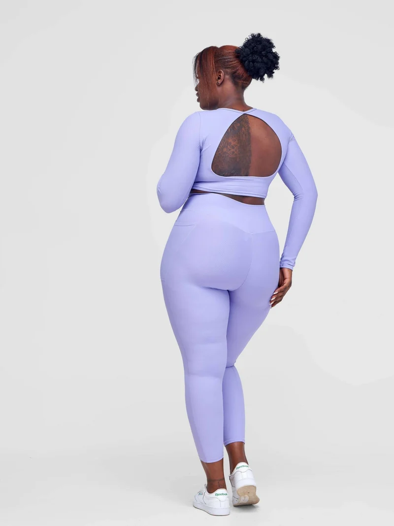 Fabtive Maridadi Long Sleeved Set - Purple
