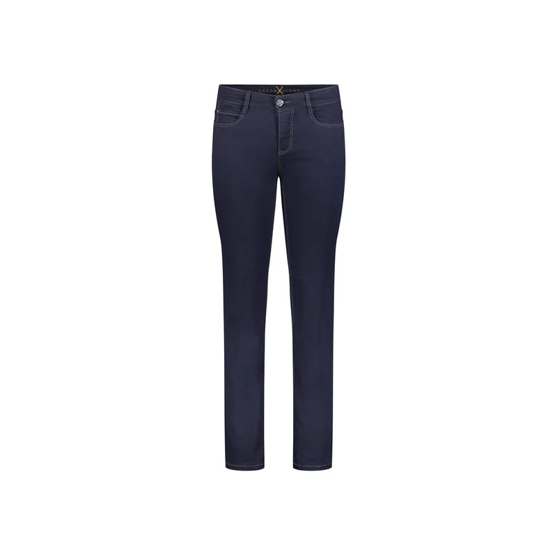 MAC Jeans Damen Hose Straight Dream blau-dunkel