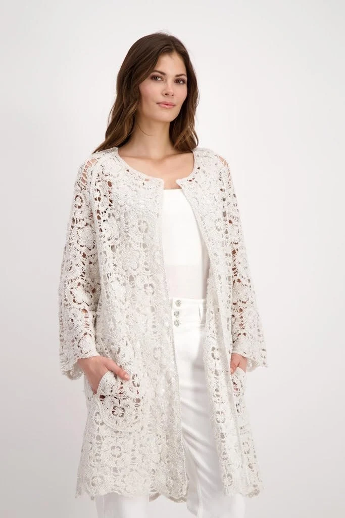 Monari Strickjacke, marmor - 100071796