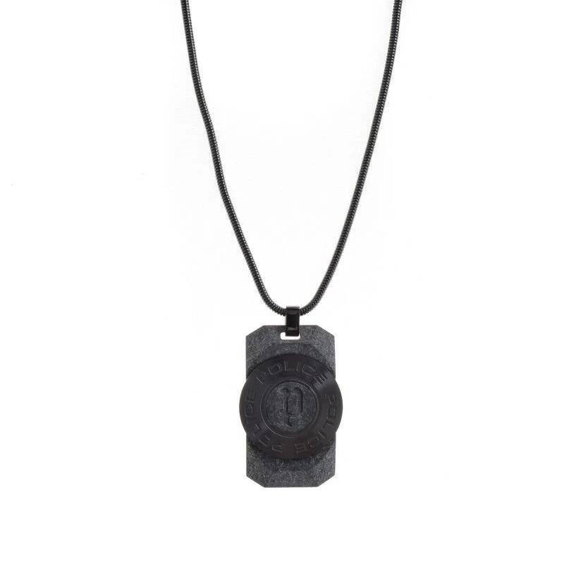 Police Kette Herren Schwarz Edelstahl 50 + 20 cm NOTO PJ.26567PSB/02