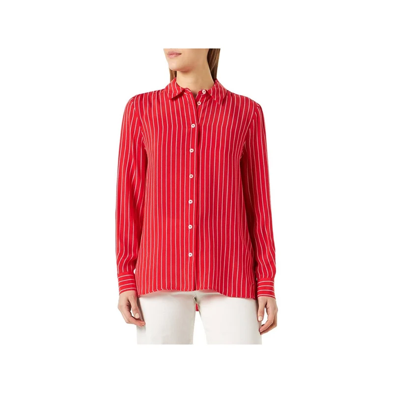 Tommy Hilfiger Damen Cupro Rope STP Rgl Fleur Shrt Casual Shirts