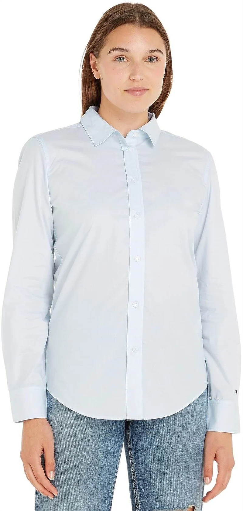 Tommy Hilfiger Damen A Fil Regular Shirt Ls Freizeithemden