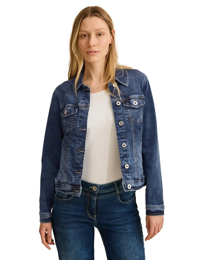 Cecil Style NOS Denim Jacket Mid Blu - 3303_B212453_10283