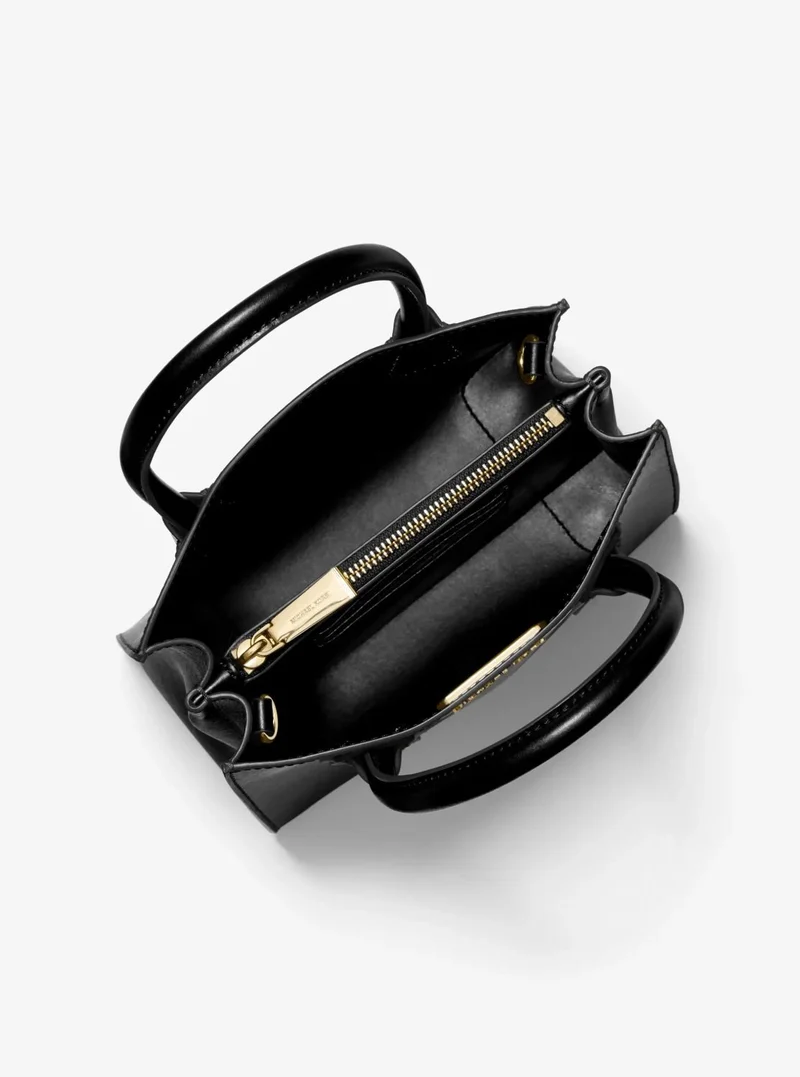 Michael Kors Crossbody Tasche Damen Mercer Medium Genarbtes Leder Schwarz 35S1GM9M2L