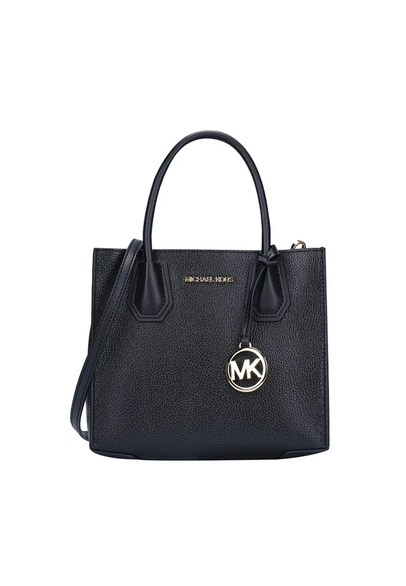 Michael Kors Crossbody Tasche Damen Mercer Medium Genarbtes Leder Schwarz 35S1GM9M2L