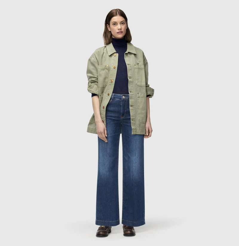 MAC HOSEN Flared Leg Jeans blau