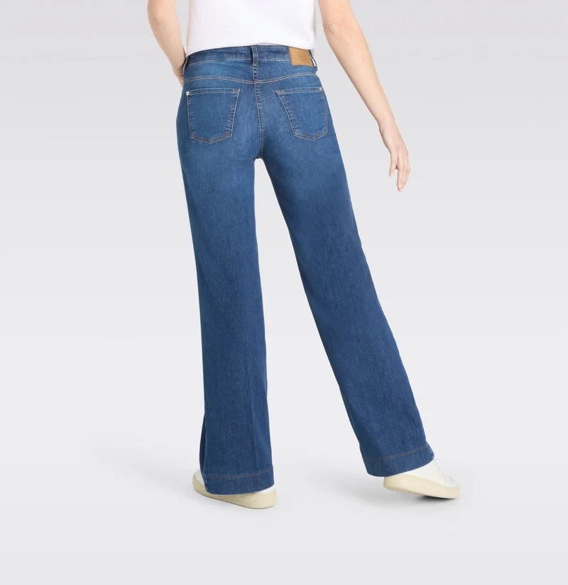 MAC HOSEN Flared Leg Jeans blau