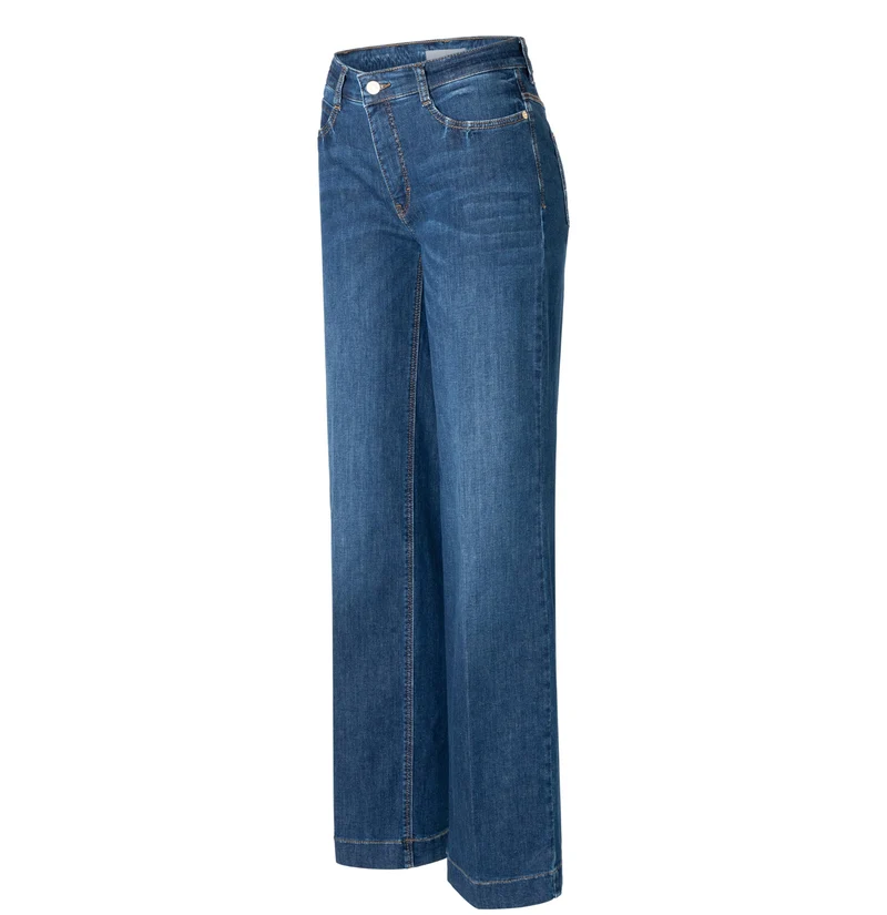 MAC HOSEN Flared Leg Jeans blau