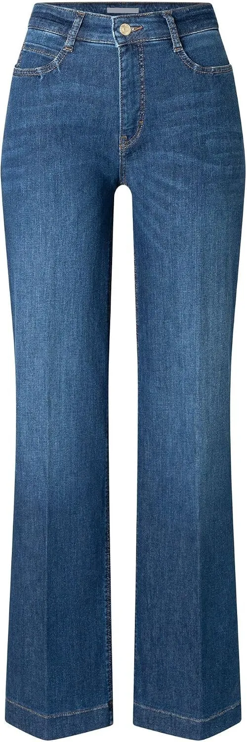 MAC HOSEN Flared Leg Jeans blau