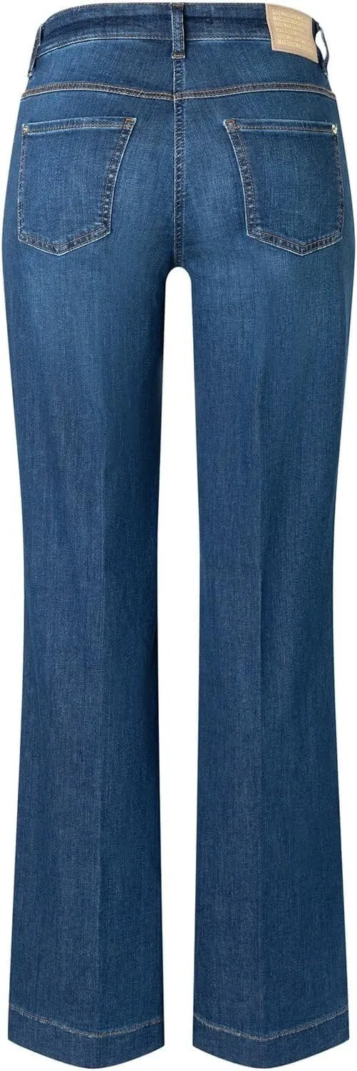 MAC HOSEN Flared Leg Jeans blau