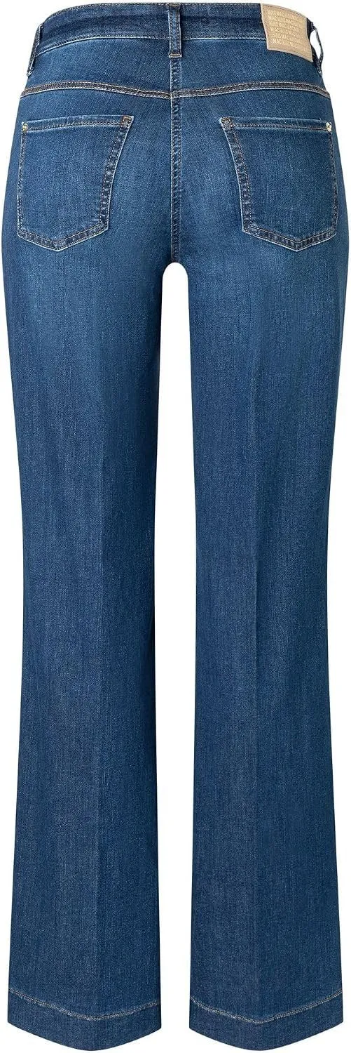 MAC HOSEN Flared Leg Jeans blau
