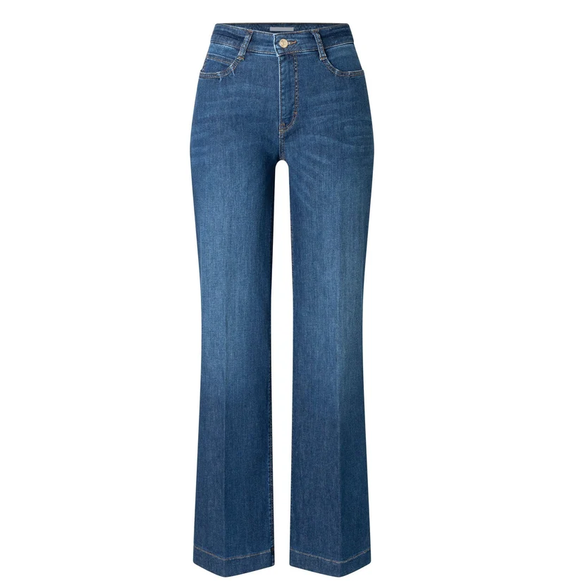 MAC HOSEN Flared Leg Jeans blau